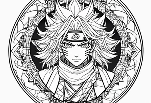 Sukuna,Naruto,Tanjiro, Asta tattoo idea