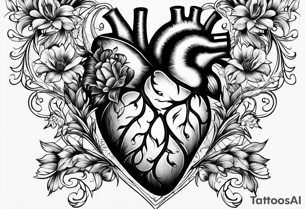Broken heart tattoo idea