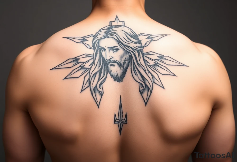 Jesus Full back angles tattoo idea