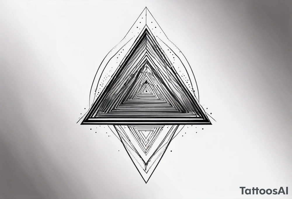 A triangle with nothing inside of it very simple, just 5 lines tattoo idea