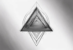 A triangle with nothing inside of it very simple, just 5 lines tattoo idea
