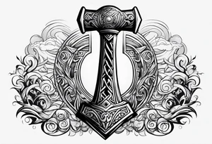 Thors hammer tattoo idea