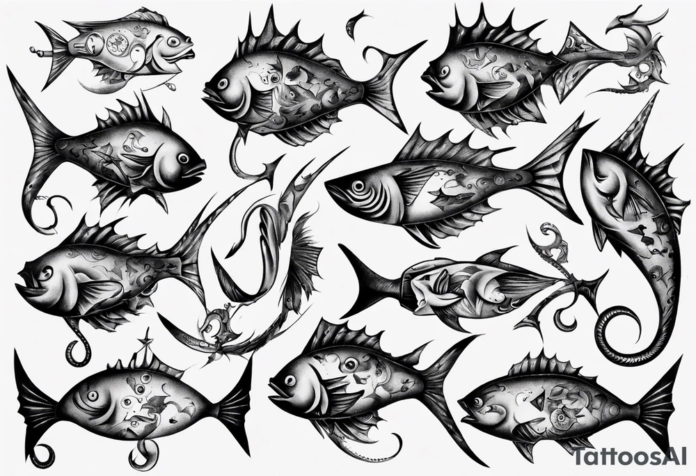 Fish hooks, 1946, canada tattoo idea