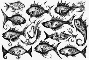 Fish hooks, 1946, canada tattoo idea