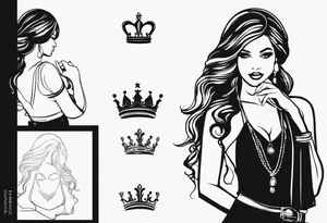 I want you to create me a tattoo with a name Jasmyne with a crown tattoo idea