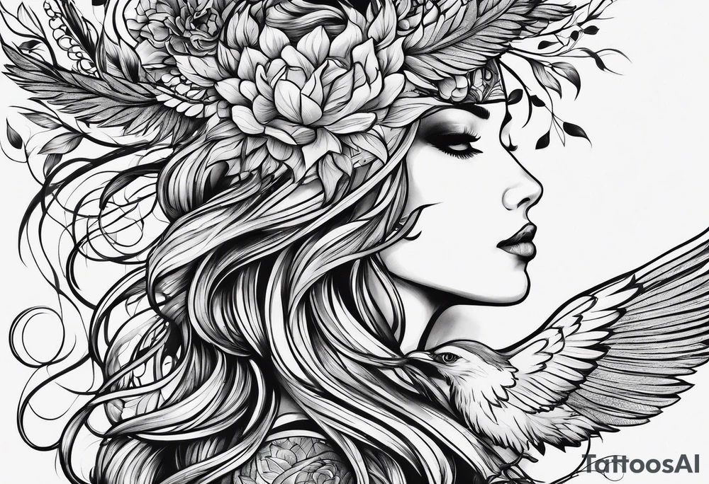 roots and wings tattoo idea