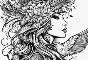 roots and wings tattoo idea