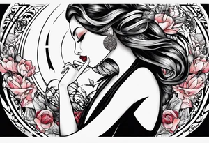 Hush Shhh finger to lips tattoo idea