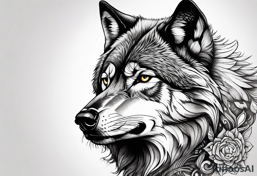Wolf tattoo idea