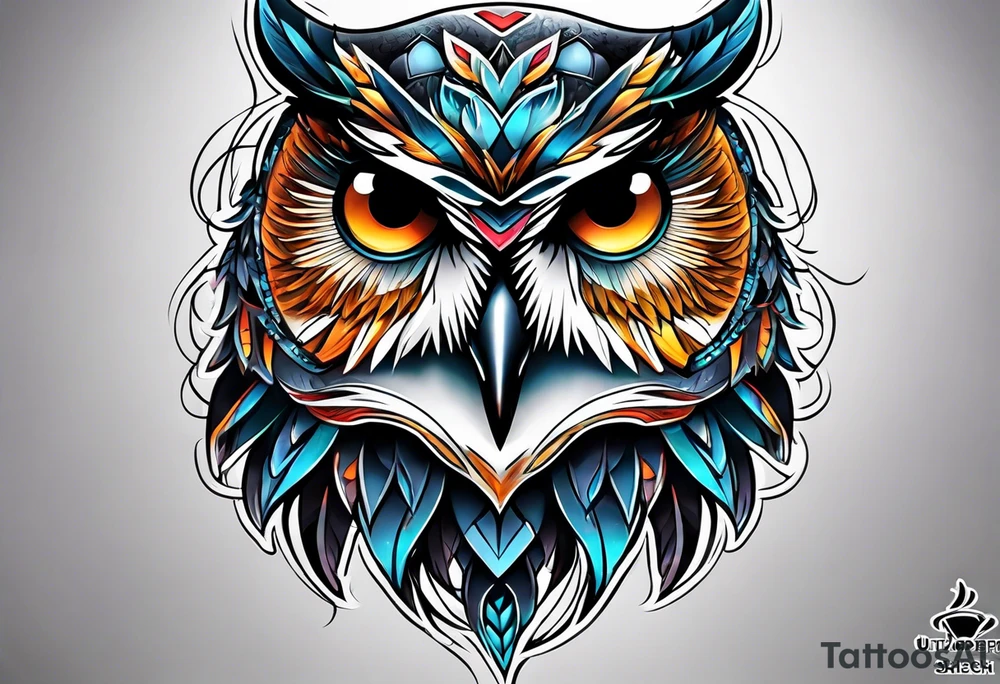 king owl tattoo idea