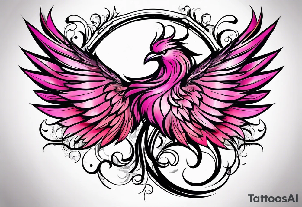 Phoenix pink tattoo idea