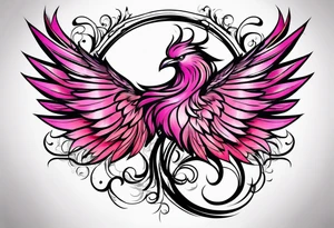 Phoenix pink tattoo idea