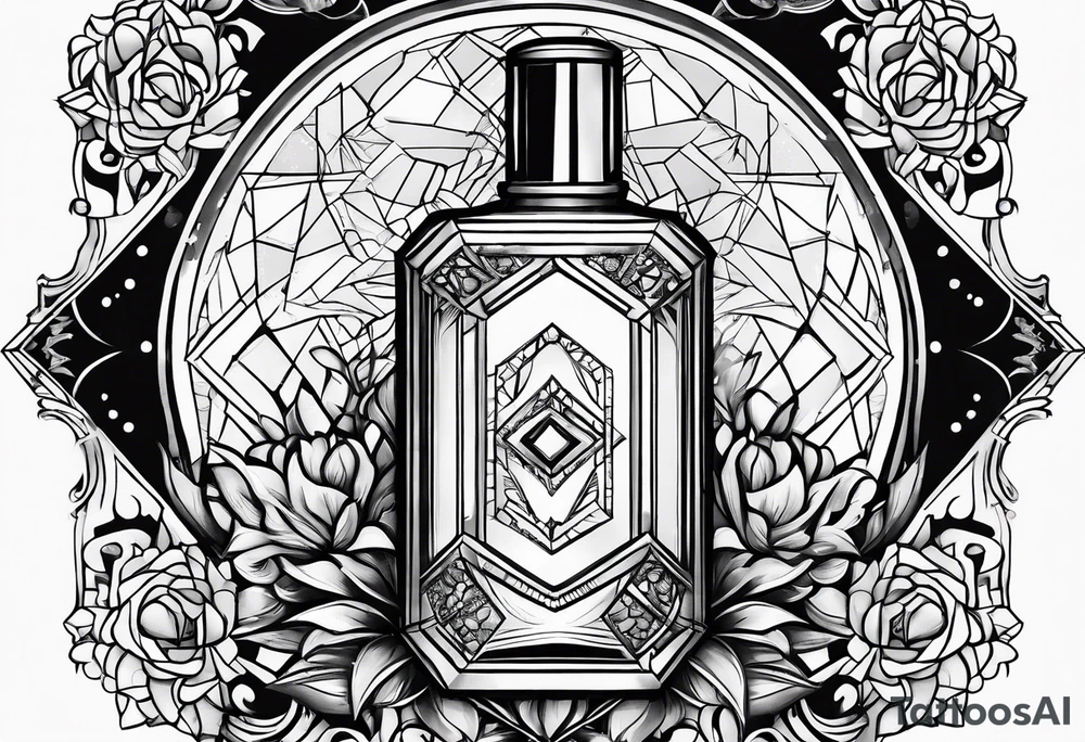 A perfume bottle tattoo idea