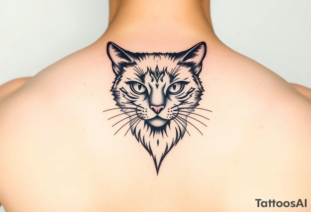 black cat tattoo idea