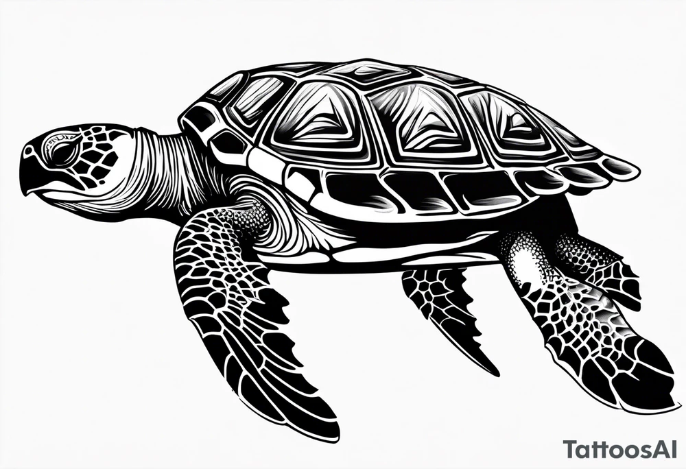 Sea turtle tattoo idea