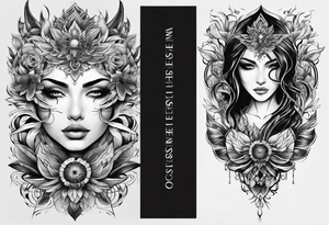 Two separate pieces one for day and one for night placed on each side of the chest tattoo idea
