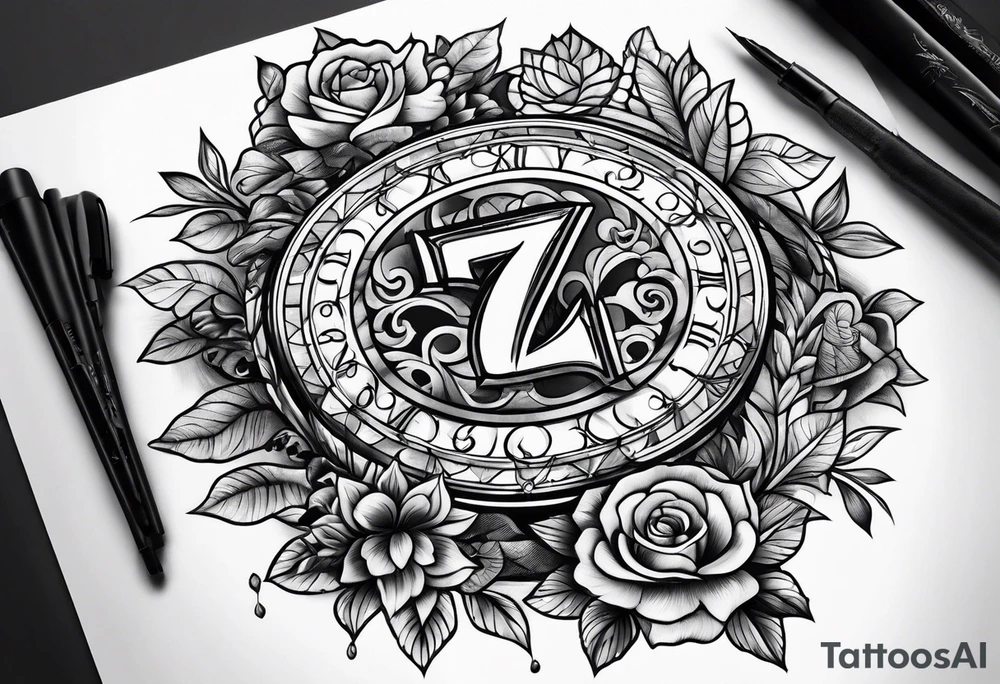 Number 7 tattoo idea