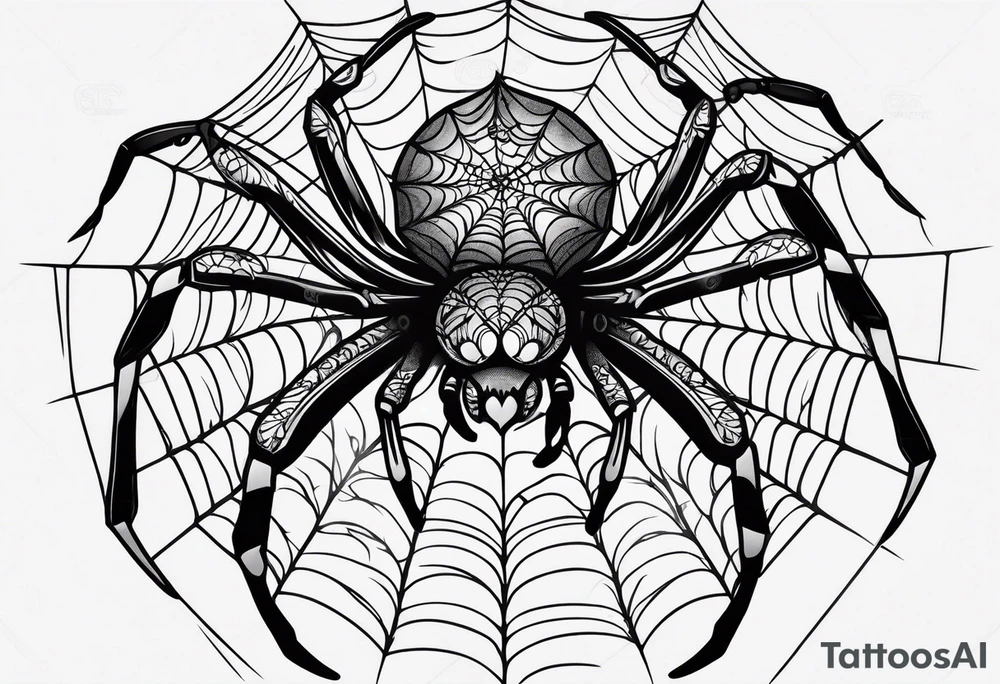 Feminine spider tattoo idea