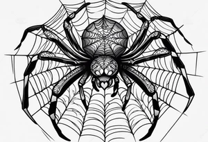 Feminine spider tattoo idea