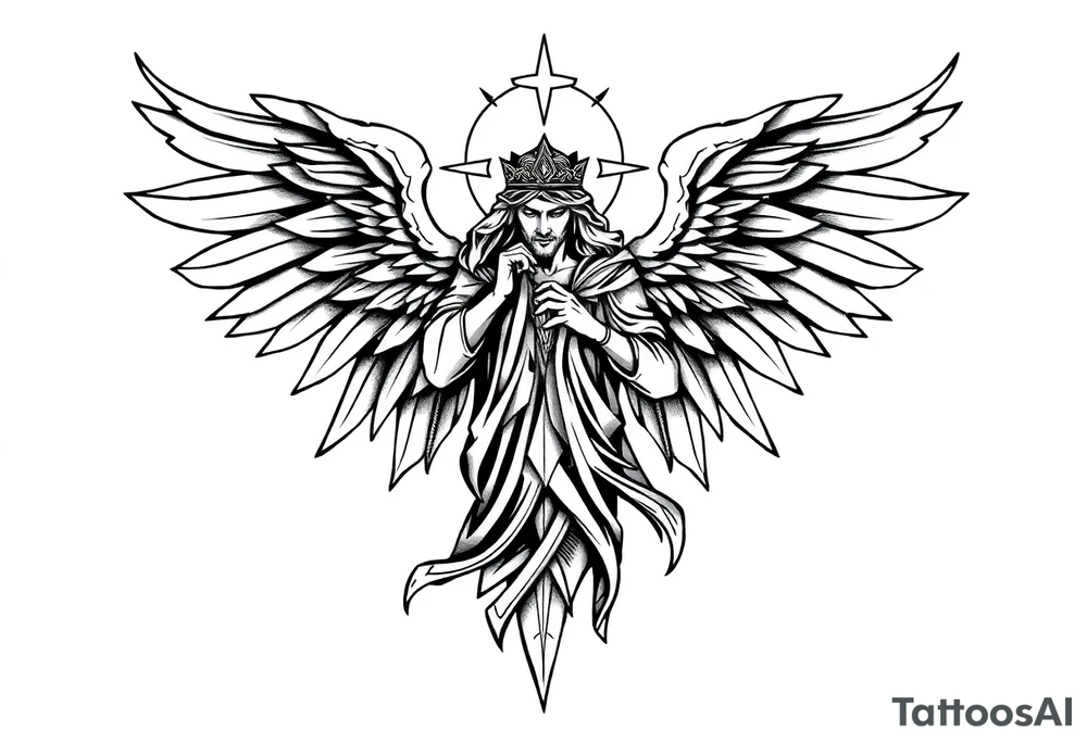 Holy Archangel, Biblical, Christian tattoo idea