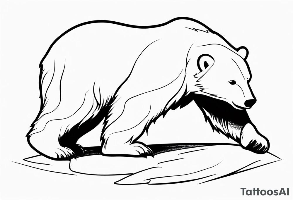 Cuddly Polar Bear tattoo idea