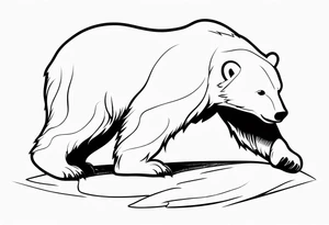 Cuddly Polar Bear tattoo idea