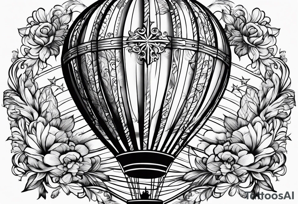 hotballoon ornemental tattoo idea
