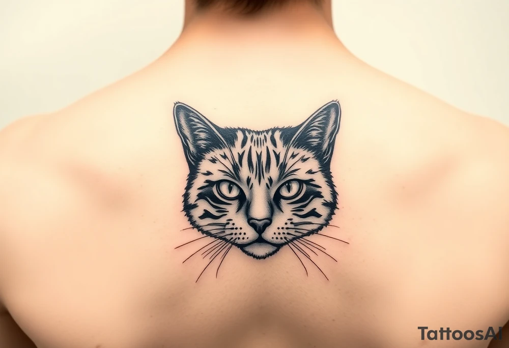 black cat tattoo idea