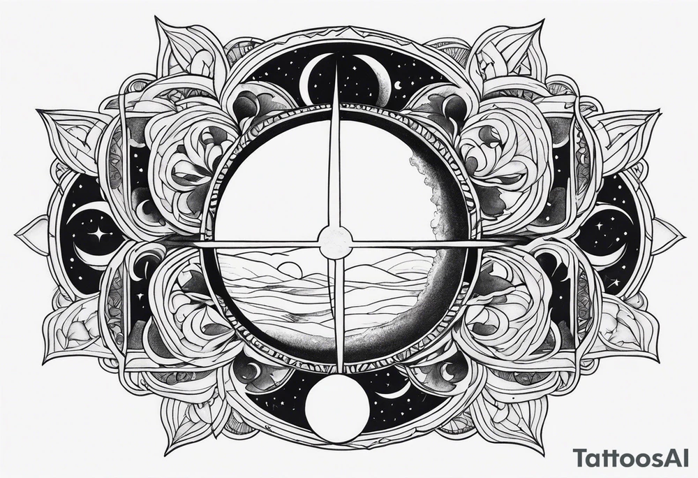 sacred moon tattoo idea