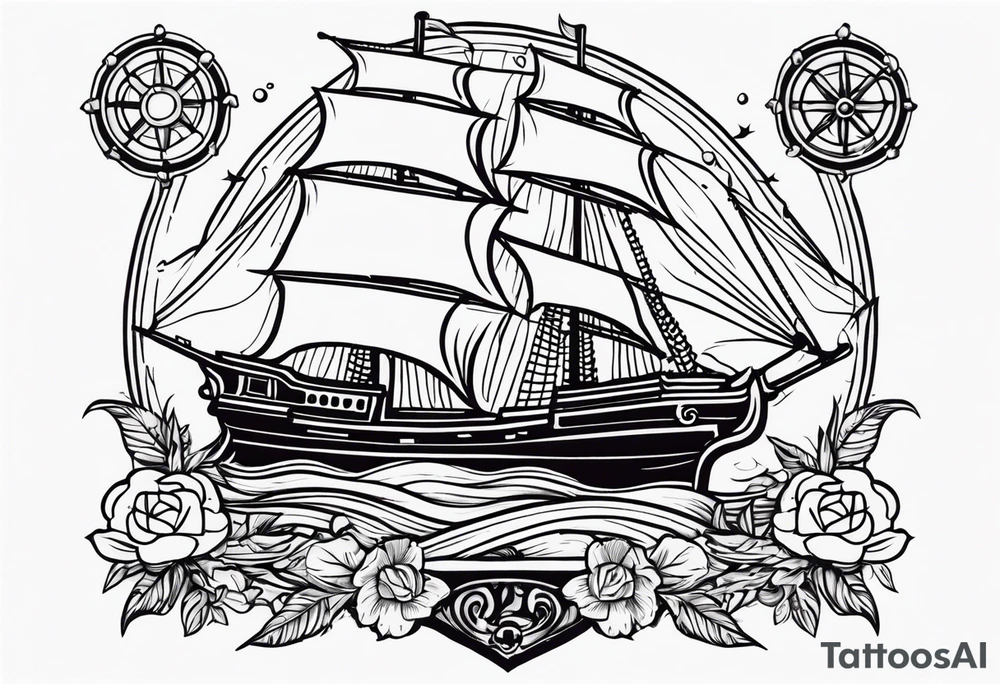 old school pirate tattoo tattoo idea