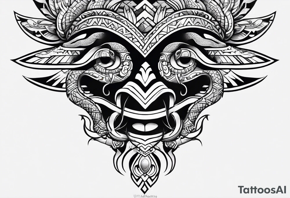 Aztec snake tattoo idea