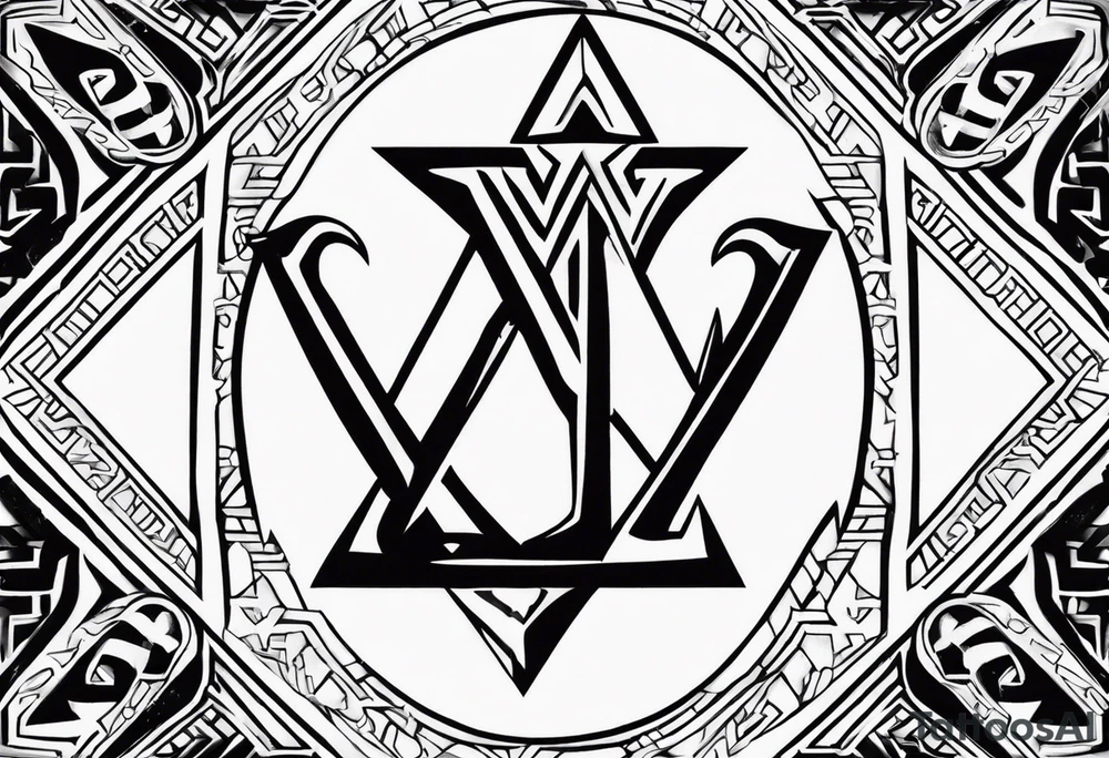 Valhalla sword shield lion 
 axe Valknut tattoo idea