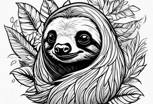 sloths funny tattoo idea