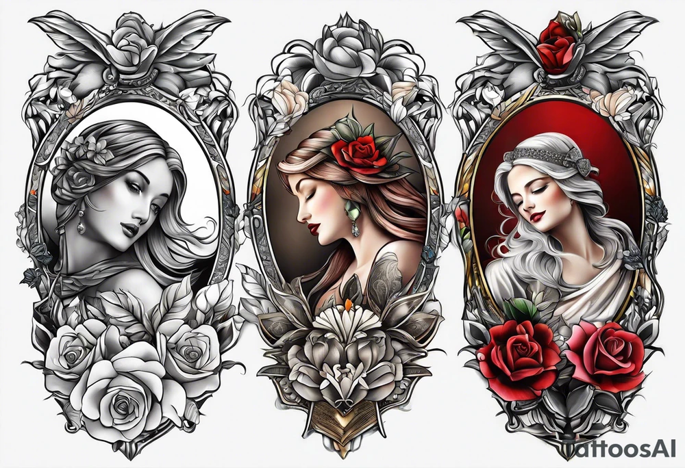 Memorial lower leg sleeve for mom tattoo idea