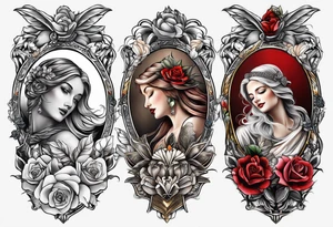 Memorial lower leg sleeve for mom tattoo idea
