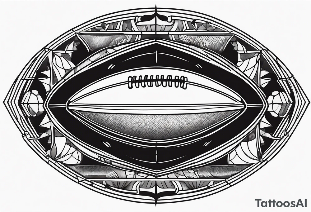 American football mural tattoo idea