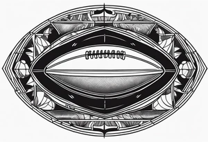 American football mural tattoo idea