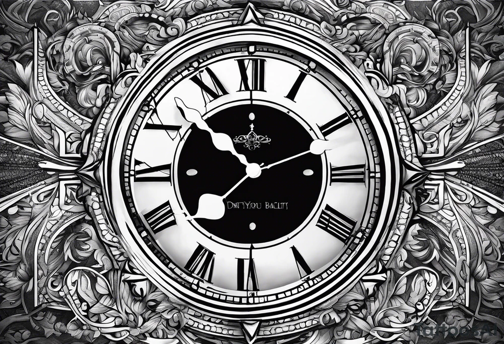 Text of: Don't wate your time looking back, you're not going that way tattoo idea