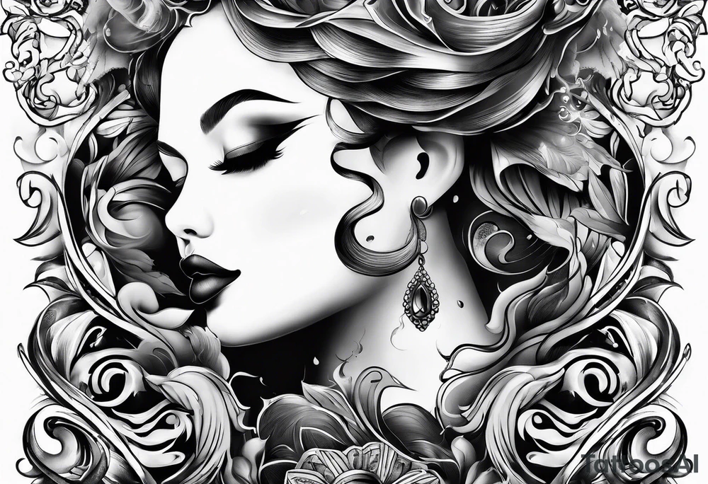 smoke pattern tattoo idea
