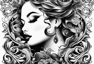 smoke pattern tattoo idea