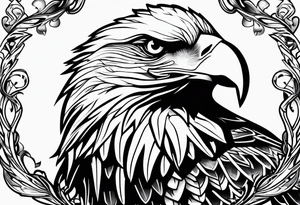 juvenile bald eagle tattoo idea