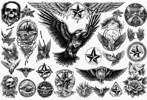 highly detailed free bird
 Lynyrd Skynyrd tattoo idea
