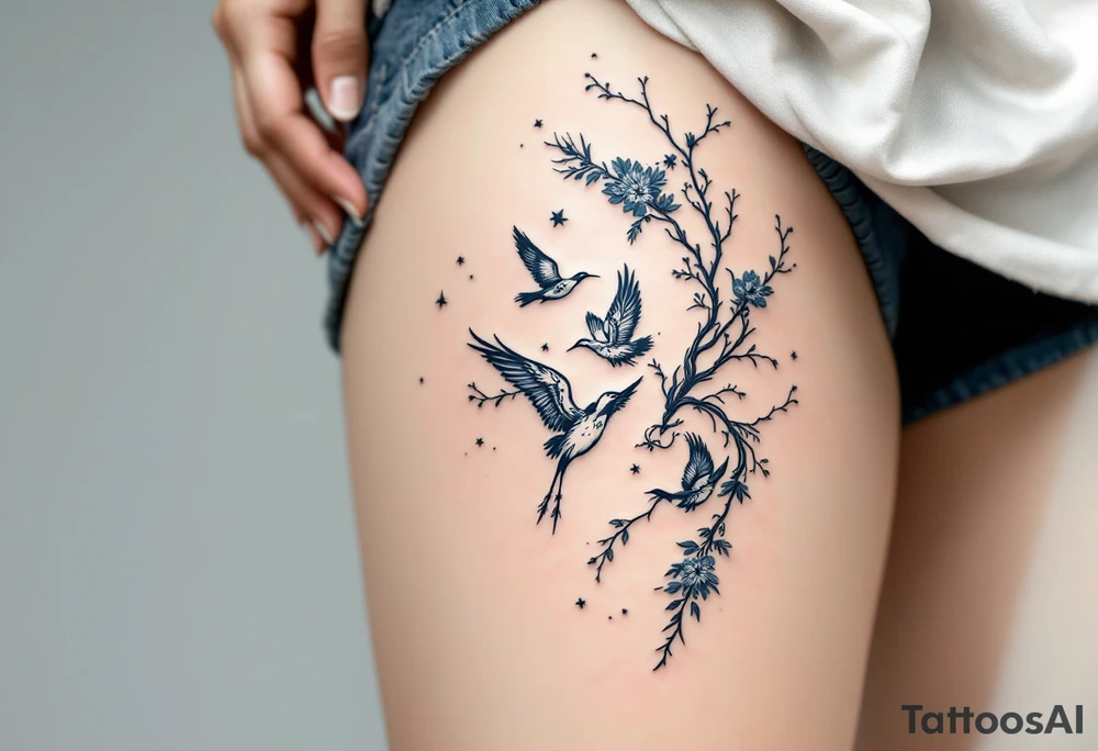 自由 (zìyóu, “freedom”) in sky blue fits well with birds in flight, especially cranes. tattoo idea