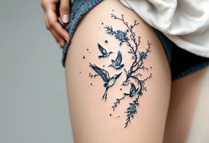 自由 (zìyóu, “freedom”) in sky blue fits well with birds in flight, especially cranes. tattoo idea
