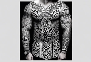 Maori full sleeve that represents strength and love tattoo idea