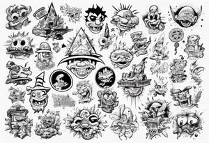 1990 nickelodeon theme montage tattoo idea