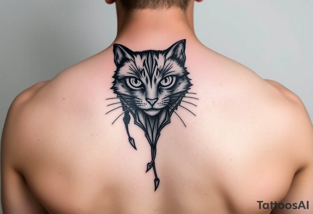 black cat tattoo idea