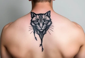 black cat tattoo idea