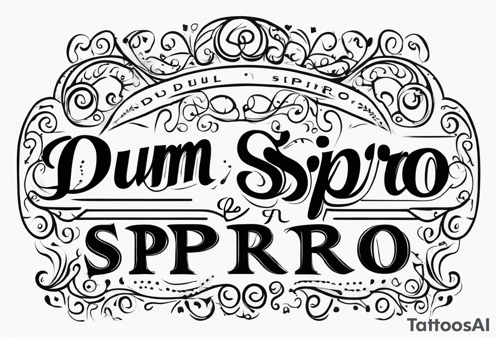 (Dum spiro spero) in a line tattoo idea