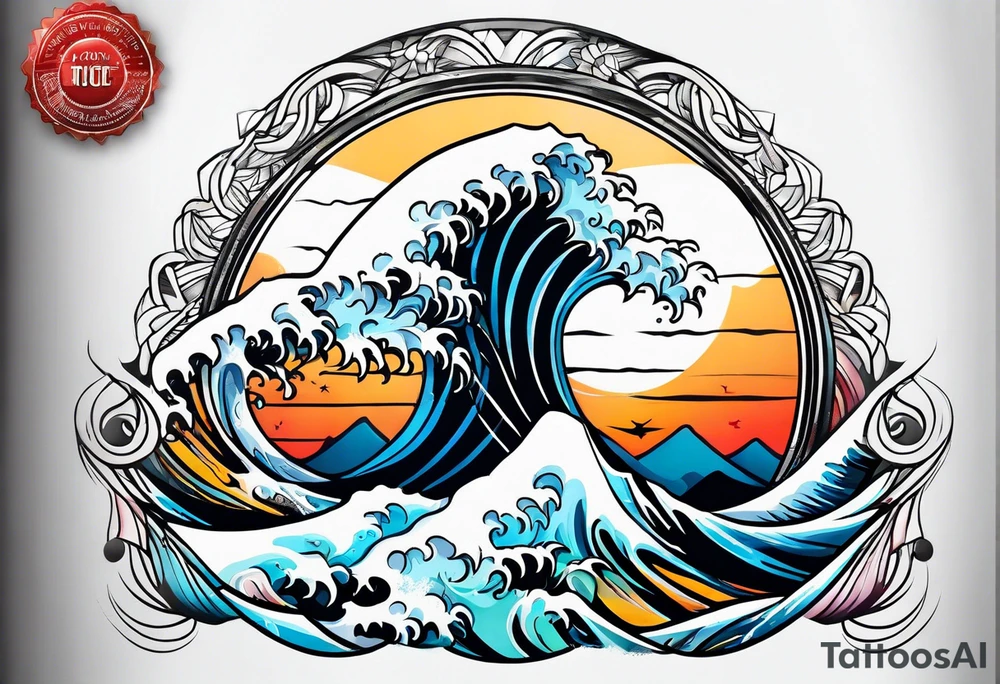 wave tattoo idea